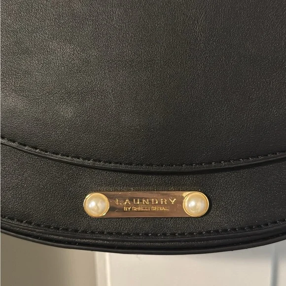 Black Leather Crossbody Bag - Laundry by Shelli Segal - Picture 3 of 3